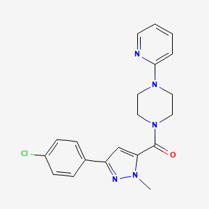 [3-(4-chlorophenyl)-1-methyl-1H-pyrazol-5-yl][4-(2-pyridyl)piperazino]methanone