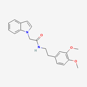 molecular formula C20H22N2O3 B11144816 N-[2-(3,4-dimethoxyphenyl)ethyl]-2-(1H-indol-1-yl)acetamide 