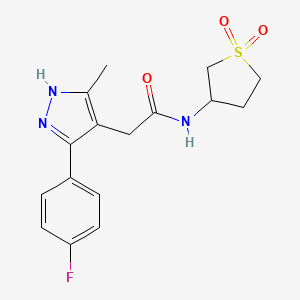 N-(1,1-dioxidotetrahydrothiophen-3-yl)-2-[3-(4-fluorophenyl)-5-methyl-1H-pyrazol-4-yl]acetamide