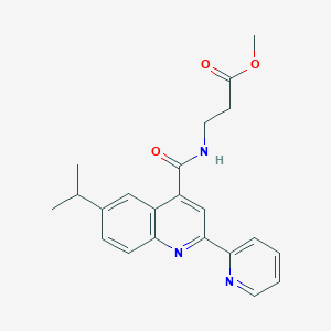 molecular formula C22H23N3O3 B11144826 methyl N-{[6-isopropyl-2-(2-pyridinyl)-4-quinolinyl]carbonyl}-beta-alaninate 