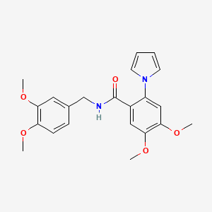 N-(3,4-dimethoxybenzyl)-4,5-dimethoxy-2-(1H-pyrrol-1-yl)benzamide