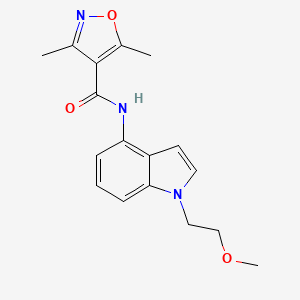 molecular formula C17H19N3O3 B11144872 N-[1-(2-methoxyethyl)-1H-indol-4-yl]-3,5-dimethyl-4-isoxazolecarboxamide 