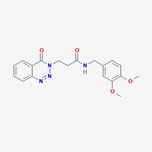 molecular formula C19H20N4O4 B11144880 N-(3,4-dimethoxybenzyl)-3-(4-oxo-1,2,3-benzotriazin-3(4H)-yl)propanamide 