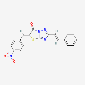 (5Z)-5-(4-nitrobenzylidene)-2-[(E)-2-phenylethenyl][1,3]thiazolo[3,2-b][1,2,4]triazol-6(5H)-one