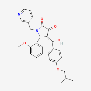 3-hydroxy-5-(2-methoxyphenyl)-4-{[4-(2-methylpropoxy)phenyl]carbonyl}-1-(pyridin-3-ylmethyl)-1,5-dihydro-2H-pyrrol-2-one