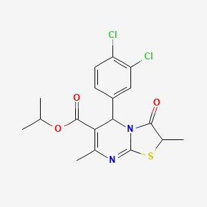 isopropyl 5-(3,4-dichlorophenyl)-2,7-dimethyl-3-oxo-2,3-dihydro-5H-[1,3]thiazolo[3,2-a]pyrimidine-6-carboxylate