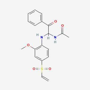 N-(1-{[4-(ethenylsulfonyl)-2-methoxyphenyl]amino}-2-oxo-2-phenylethyl)acetamide