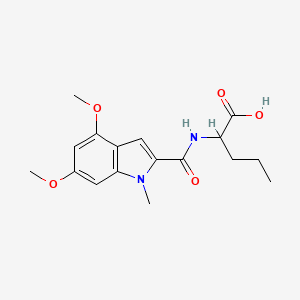 molecular formula C17H22N2O5 B11144946 N-[(4,6-dimethoxy-1-methyl-1H-indol-2-yl)carbonyl]norvaline 