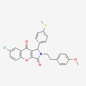 7-Chloro-2-[2-(4-methoxyphenyl)ethyl]-1-[4-(methylsulfanyl)phenyl]-1,2-dihydrochromeno[2,3-c]pyrrole-3,9-dione