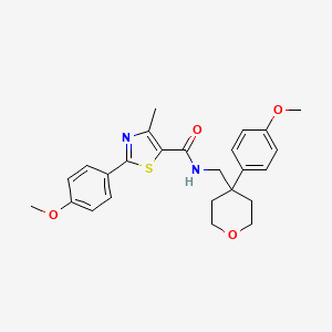 2-(4-methoxyphenyl)-N-{[4-(4-methoxyphenyl)tetrahydro-2H-pyran-4-yl]methyl}-4-methyl-1,3-thiazole-5-carboxamide