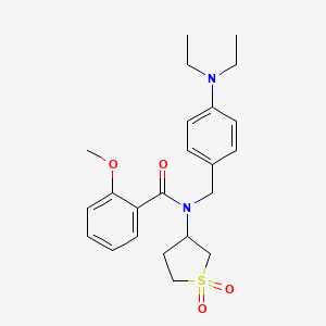 N-[4-(diethylamino)benzyl]-N-(1,1-dioxidotetrahydrothiophen-3-yl)-2-methoxybenzamide