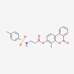 molecular formula C24H21NO6S B11145005 4-methyl-6-oxo-6H-benzo[c]chromen-3-yl N-[(4-methylphenyl)sulfonyl]-beta-alaninate 