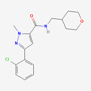 3-(2-chlorophenyl)-1-methyl-N-(tetrahydro-2H-pyran-4-ylmethyl)-1H-pyrazole-5-carboxamide