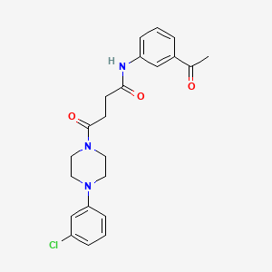 molecular formula C22H24ClN3O3 B11145014 N-(3-acetylphenyl)-4-[4-(3-chlorophenyl)piperazino]-4-oxobutanamide 