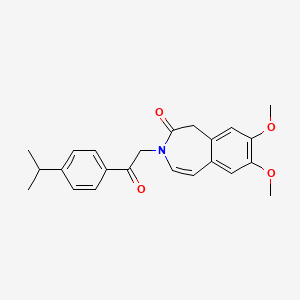 molecular formula C23H25NO4 B11145031 3-[2-(4-isopropylphenyl)-2-oxoethyl]-7,8-dimethoxy-1,3-dihydro-2H-3-benzazepin-2-one 