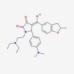 1-[2-(diethylamino)ethyl]-5-[4-(dimethylamino)phenyl]-3-hydroxy-4-[(2-methyl-2,3-dihydro-1-benzofuran-5-yl)carbonyl]-1,5-dihydro-2H-pyrrol-2-one