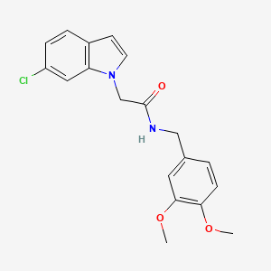 2-(6-chloro-1H-indol-1-yl)-N-(3,4-dimethoxybenzyl)acetamide