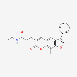 N~1~-isopropyl-3-(2,5,9-trimethyl-7-oxo-3-phenyl-7H-furo[3,2-g]chromen-6-yl)propanamide