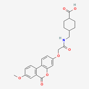 trans-4-[({[(8-methoxy-6-oxo-6H-benzo[c]chromen-3-yl)oxy]acetyl}amino)methyl]cyclohexanecarboxylic acid