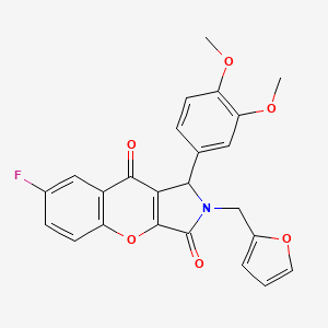 1-(3,4-Dimethoxyphenyl)-7-fluoro-2-(furan-2-ylmethyl)-1,2-dihydrochromeno[2,3-c]pyrrole-3,9-dione