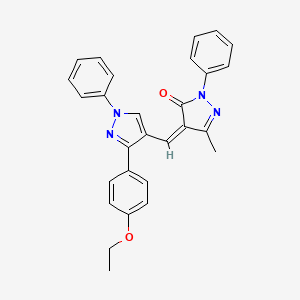 (4Z)-4-{[3-(4-ethoxyphenyl)-1-phenyl-1H-pyrazol-4-yl]methylidene}-5-methyl-2-phenyl-2,4-dihydro-3H-pyrazol-3-one