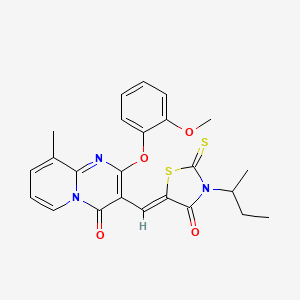 3-(sec-butyl)-5-{(Z)-1-[2-(2-methoxyphenoxy)-9-methyl-4-oxo-4H-pyrido[1,2-a]pyrimidin-3-yl]methylidene}-2-thioxo-1,3-thiazolan-4-one