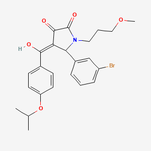 5-(3-bromophenyl)-3-hydroxy-1-(3-methoxypropyl)-4-{[4-(propan-2-yloxy)phenyl]carbonyl}-1,5-dihydro-2H-pyrrol-2-one