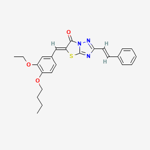 (5Z)-5-(4-butoxy-3-ethoxybenzylidene)-2-[(E)-2-phenylethenyl][1,3]thiazolo[3,2-b][1,2,4]triazol-6(5H)-one