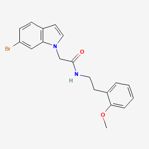 molecular formula C19H19BrN2O2 B11145170 2-(6-bromo-1H-indol-1-yl)-N-[2-(2-methoxyphenyl)ethyl]acetamide 