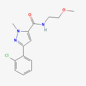 3-(2-chlorophenyl)-N-(2-methoxyethyl)-1-methyl-1H-pyrazole-5-carboxamide