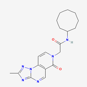 molecular formula C19H24N6O2 B11145203 N-cyclooctyl-2-(2-methyl-6-oxopyrido[3,4-e][1,2,4]triazolo[1,5-a]pyrimidin-7(6H)-yl)acetamide 