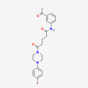 N-(3-acetylphenyl)-5-[4-(4-fluorophenyl)piperazino]-5-oxopentanamide