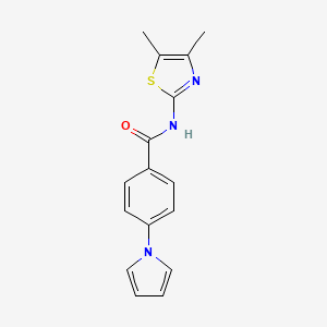 N-(4,5-dimethyl-1,3-thiazol-2-yl)-4-(1H-pyrrol-1-yl)benzamide