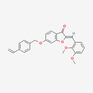 (2Z)-2-(2,3-dimethoxybenzylidene)-6-[(4-ethenylbenzyl)oxy]-1-benzofuran-3(2H)-one