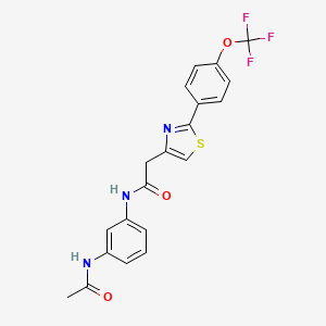 N-[3-(acetylamino)phenyl]-2-{2-[4-(trifluoromethoxy)phenyl]-1,3-thiazol-4-yl}acetamide