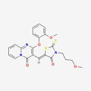 2-(2-methoxyphenoxy)-3-{(Z)-[3-(3-methoxypropyl)-4-oxo-2-thioxo-1,3-thiazolidin-5-ylidene]methyl}-4H-pyrido[1,2-a]pyrimidin-4-one