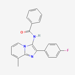 molecular formula C21H16FN3O B11145293 N-[2-(4-fluorophenyl)-8-methylimidazo[1,2-a]pyridin-3-yl]benzamide 