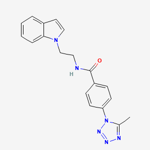 N-[2-(1H-indol-1-yl)ethyl]-4-(5-methyl-1H-1,2,3,4-tetraazol-1-yl)benzamide