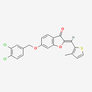 6-[(3,4-dichlorobenzyl)oxy]-2-[(Z)-1-(3-methyl-2-thienyl)methylidene]-1-benzofuran-3-one