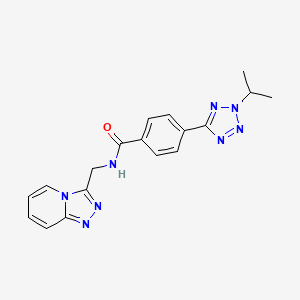 molecular formula C18H18N8O B11145315 4-(2-isopropyl-2H-1,2,3,4-tetraazol-5-yl)-N-([1,2,4]triazolo[4,3-a]pyridin-3-ylmethyl)benzamide 