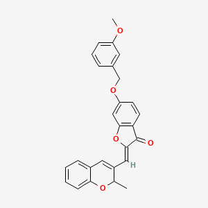 (2Z)-6-[(3-methoxybenzyl)oxy]-2-[(2-methyl-2H-chromen-3-yl)methylidene]-1-benzofuran-3(2H)-one