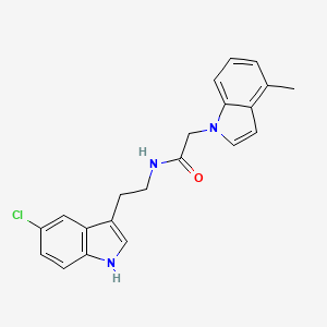 molecular formula C21H20ClN3O B11145329 N-[2-(5-chloro-1H-indol-3-yl)ethyl]-2-(4-methyl-1H-indol-1-yl)acetamide 