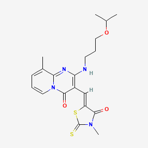 5-((Z)-1-{2-[(3-isopropoxypropyl)amino]-9-methyl-4-oxo-4H-pyrido[1,2-a]pyrimidin-3-yl}methylidene)-3-methyl-2-thioxo-1,3-thiazolan-4-one