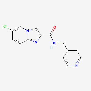 molecular formula C14H11ClN4O B11145347 6-chloro-N-(pyridin-4-ylmethyl)imidazo[1,2-a]pyridine-2-carboxamide 