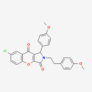 7-Chloro-1-(4-methoxyphenyl)-2-[2-(4-methoxyphenyl)ethyl]-1,2-dihydrochromeno[2,3-c]pyrrole-3,9-dione