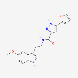 5-(2-furyl)-N~3~-[2-(5-methoxy-1H-indol-3-yl)ethyl]-1H-pyrazole-3-carboxamide