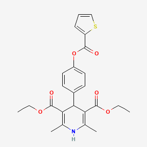 Diethyl 2,6-dimethyl-4-{4-[(2-thienylcarbonyl)oxy]phenyl}-1,4-dihydro-3,5-pyridinedicarboxylate