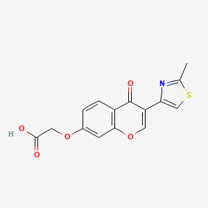 {[3-(2-methyl-1,3-thiazol-4-yl)-4-oxo-4H-chromen-7-yl]oxy}acetic acid