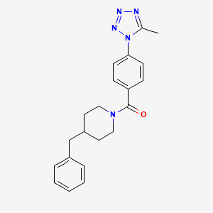 molecular formula C21H23N5O B11145461 (4-benzylpiperidin-1-yl)[4-(5-methyl-1H-tetrazol-1-yl)phenyl]methanone 