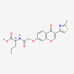 N-({[3-(2-methyl-1,3-thiazol-4-yl)-4-oxo-4H-chromen-7-yl]oxy}acetyl)norvaline